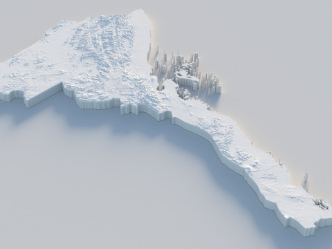 Eritrea Terrain Map 3D Model