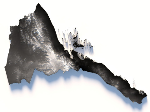 Eritrea Terrain Map 3D Model