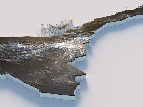 Eritrea Terrain Map 3D Model