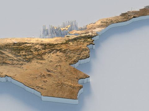 Eritrea Terrain Map 3D Model