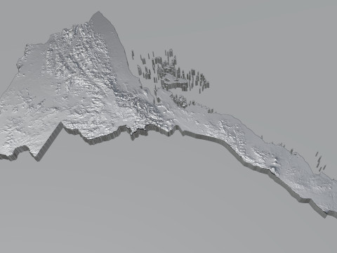 Eritrea Terrain Map 3D Model