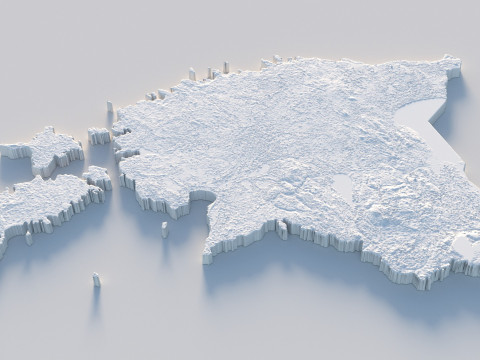 Estonia Terrain Map 3D-Modell