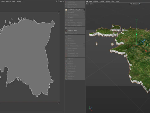 Mappa del terreno dell'Estonia Modello 3D