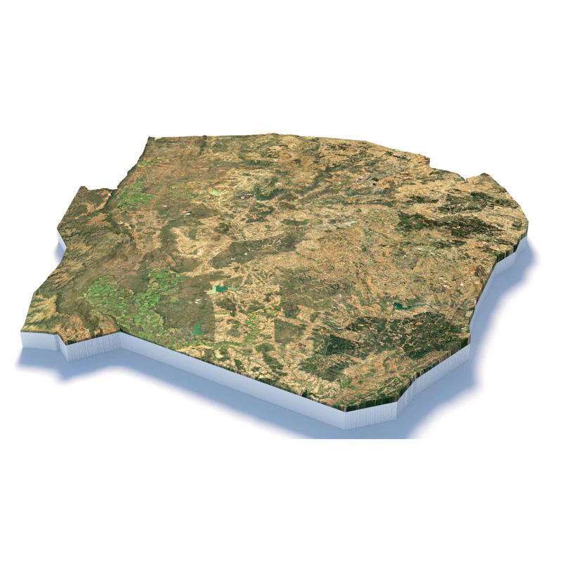 Eswatini Terrain Map 3D Model .c4d .max .obj .3ds .fbx .stl .blend 