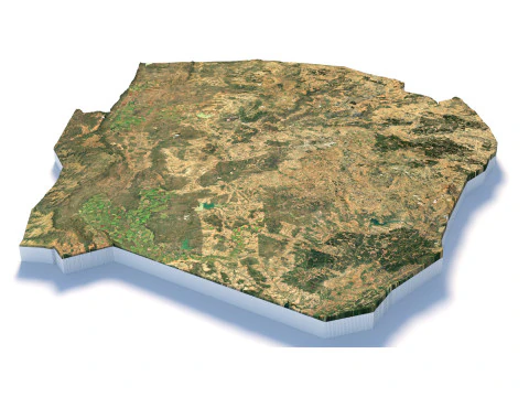 Mapa terenu Eswatini Model 3D