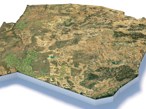 Eswatini Terrain Map 3D Model
