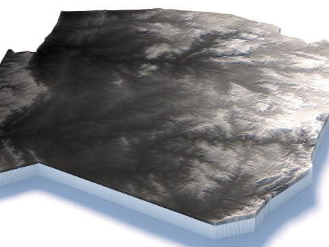 Eswatini Terrain Map 3D मॉडल