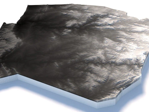 Eswatini Terrain Map 3D Model