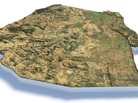Eswatini Terrain Map 3D मॉडल