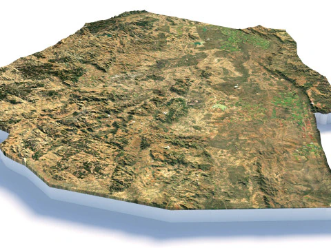 Eswatini Terrain Map 3D Model