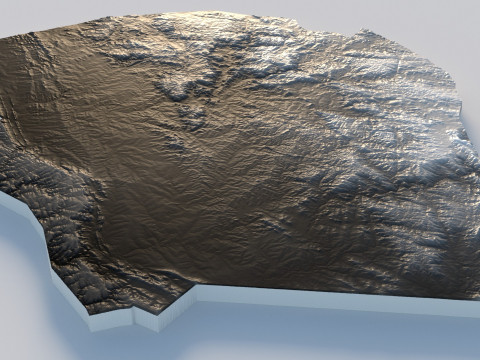 Eswatini Terrain Map 3D मॉडल
