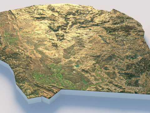 Eswatini Terrain Map 3D मॉडल