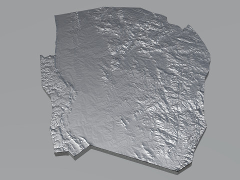 Eswatini Terrain Map 3D मॉडल