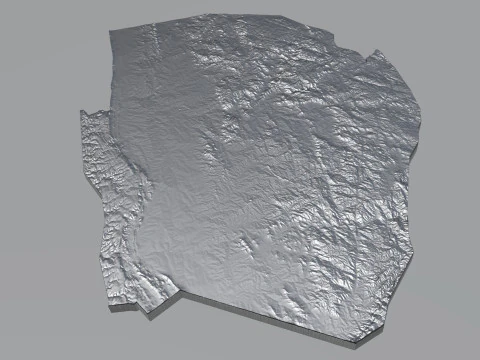 Eswatini Terrain Map 3D Model