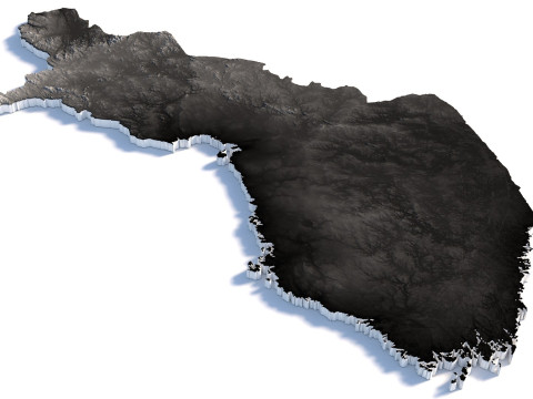 Finland Suomi Terrain Map 3D Model