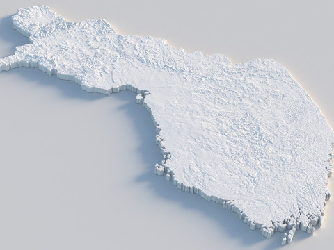 Finland Suomi Terrain Map 3D Model