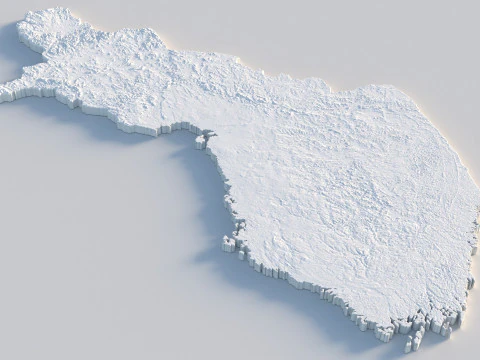 Finland Suomi Terrain Map 3D Model