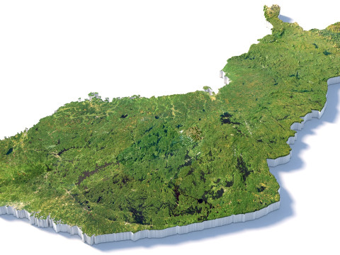 Finland Suomi Terrain Map 3D Model