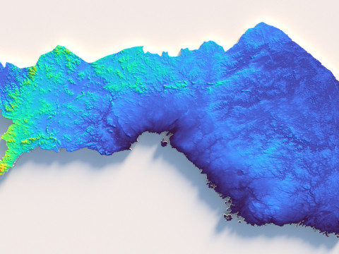 Finland Suomi Terrain Map 3D Model