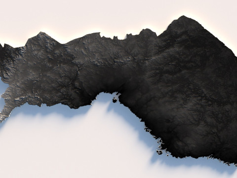 Finland Suomi Terrain Map 3D Model