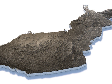 Finland Suomi Terrain Map 3D Model