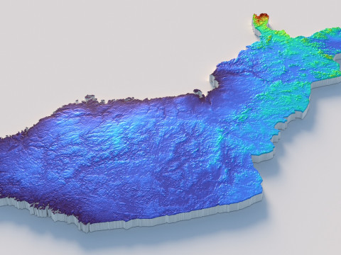 Finland Suomi Terrain Map 3D Model