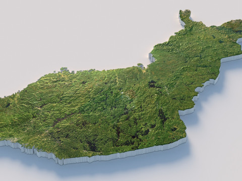 Finland Suomi Terrain Map 3D Model