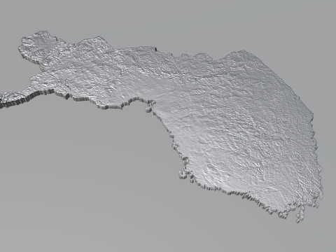Finland Suomi Terrain Map 3D Model