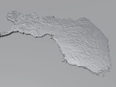 Finland Suomi Terrain Map 3D Model