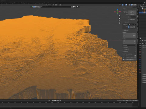 France Terrain Map 3D Model