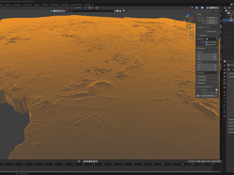 French Guiana Terrain Map 3D-Modell
