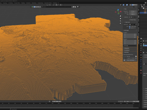 Gabon Terrain Map 3D Modell