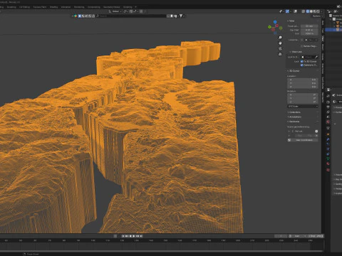 Gambia Terrain Map 3D Model