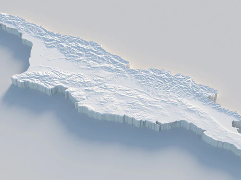 Georgia Terrain map 3D Model