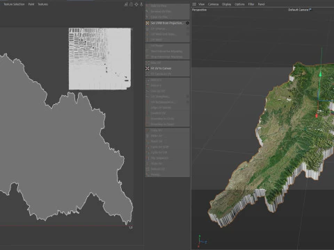 Georgia Terrain map 3D Model
