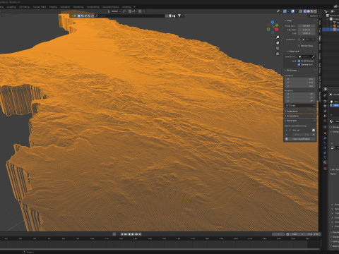 Georgia Terrain map Modello 3D
