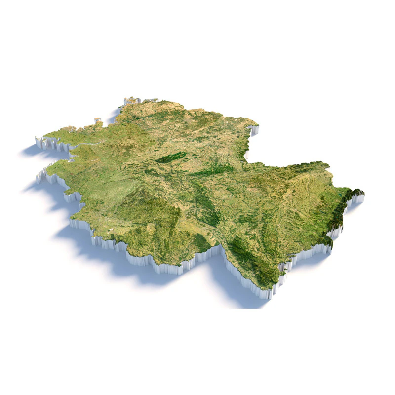 Germany Deutschland Terrain Map 3D Model .c4d .max .obj .3ds .fbx .stl .blend