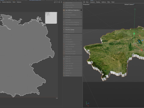 Germany Deutschland Terrain Map 3D Model