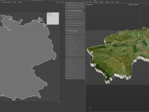 Germany Deutschland Terrain Map 3D Model