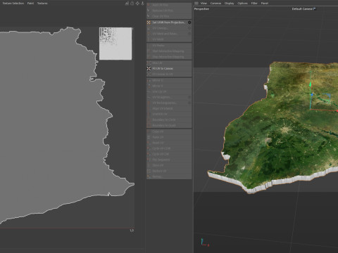 Ghana Terrain Map 3D Model