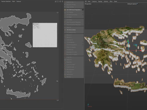 Greece Terrain Map 3D Model