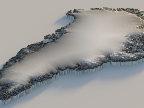 Greenland Terrain Map Modèle 3D