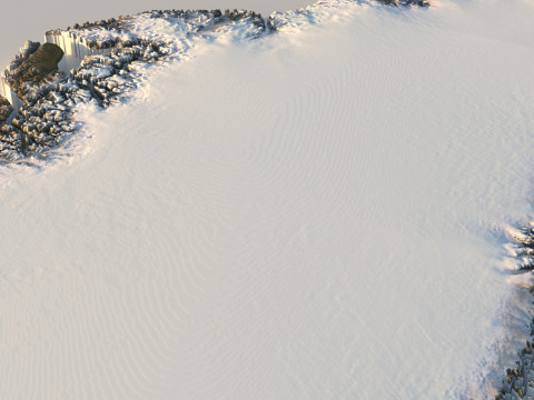 Greenland Terrain Map Modèle 3D