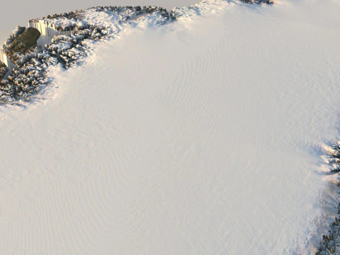 Greenland Terrain Map 3D Model