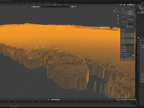 Greenland Terrain Map 3D Model