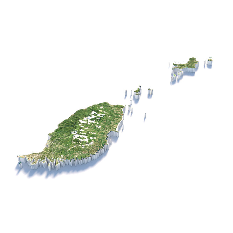 Grenada Terrain Map Modello 3D .c4d .max .obj .3ds .fbx .stl .blend