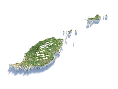 Grenada Terrain Map 3D 모델