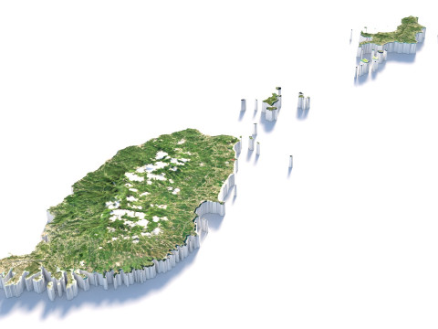 Grenada Terrain Map Modello 3D