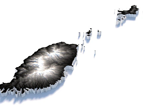 Mappa del terreno di Grenada Modello 3D