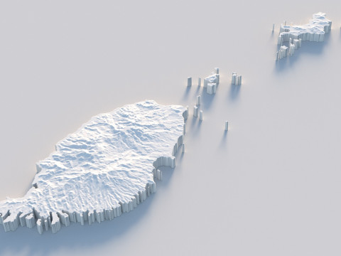 Grenada Terrain Map Modello 3D